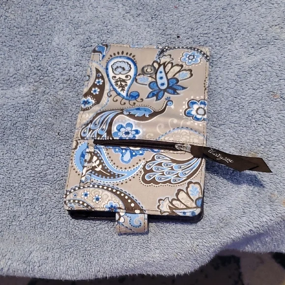 Thirty-One Paisley Wallet in Blue and Brown - Picture 6 of 6